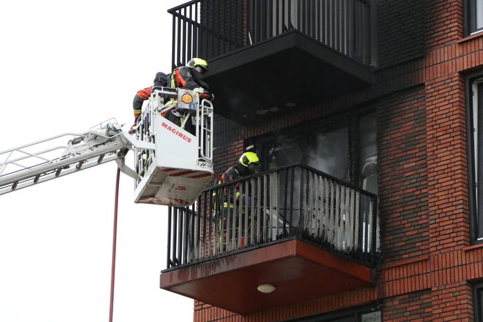 Grote schade na brand op balkon