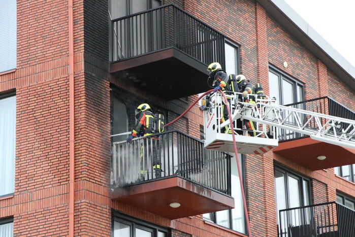 Grote schade na brand op balkon