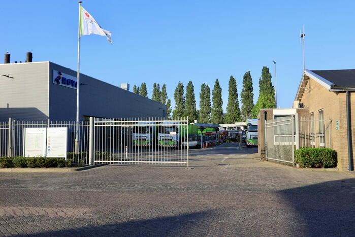 Brand in container met chemisch afval bij Remondis afvalverwerker