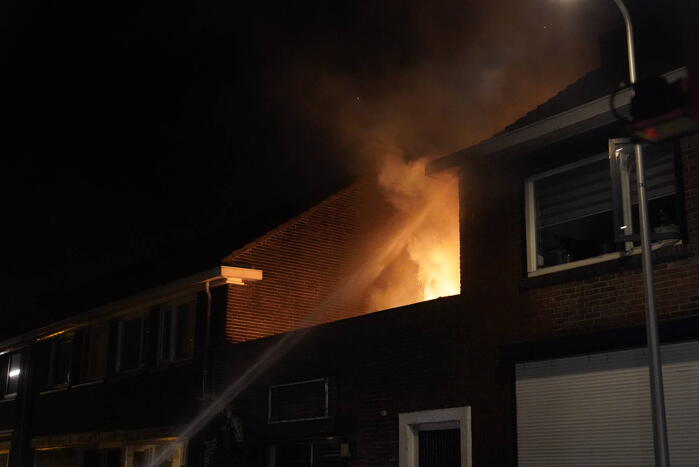 Brandweer redt katten uit woning bij brand