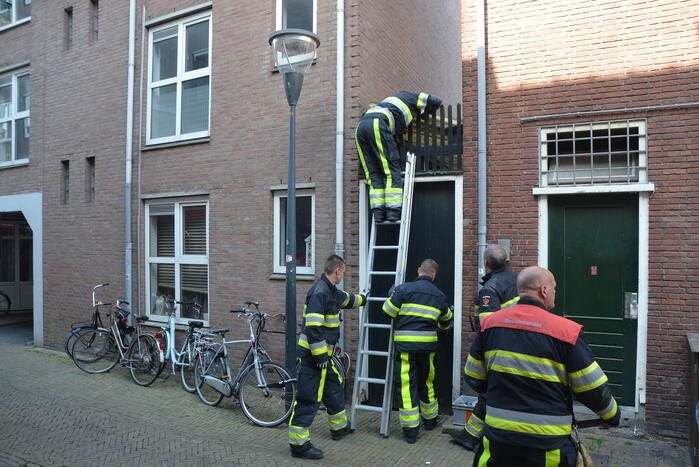 Brandweer bevrijdt kat