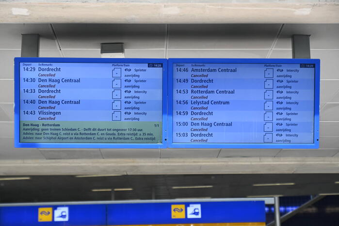 Geen treinverkeer richting Den Haag door aanrijding persoon