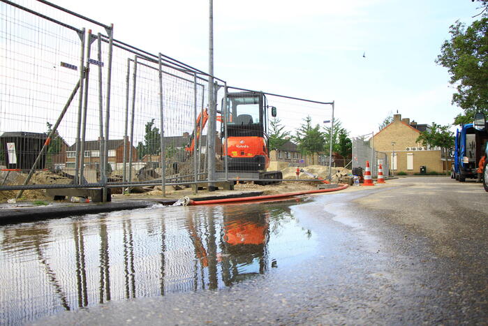 Brandkraan geraakt bij graafwerkzaamheden