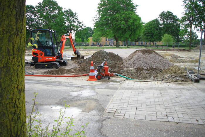Brandkraan geraakt bij graafwerkzaamheden