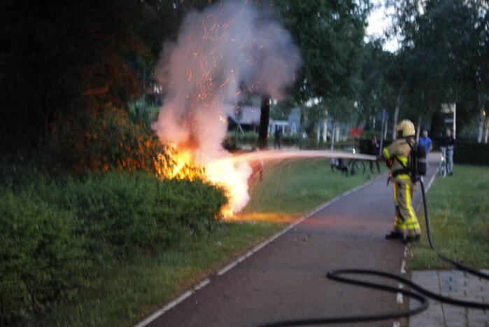Scooter brandt volledig uit