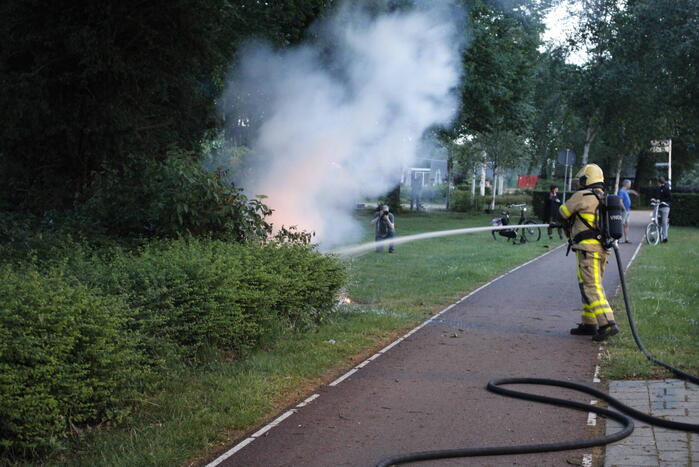Scooter brandt volledig uit