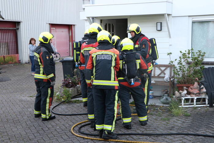 Brand in keuken van woning