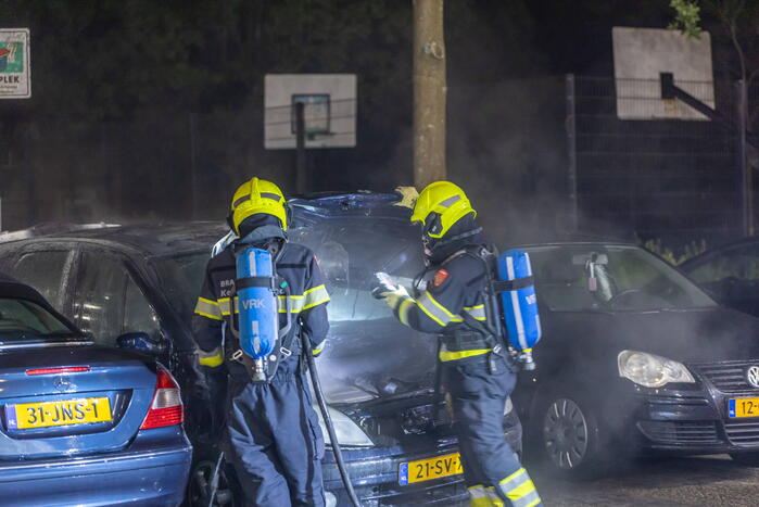 Brandstichting in geparkeerde auto
