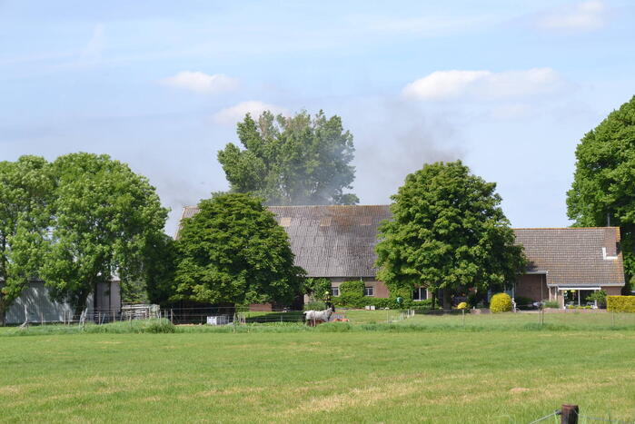 Grote brand in boerenschuur