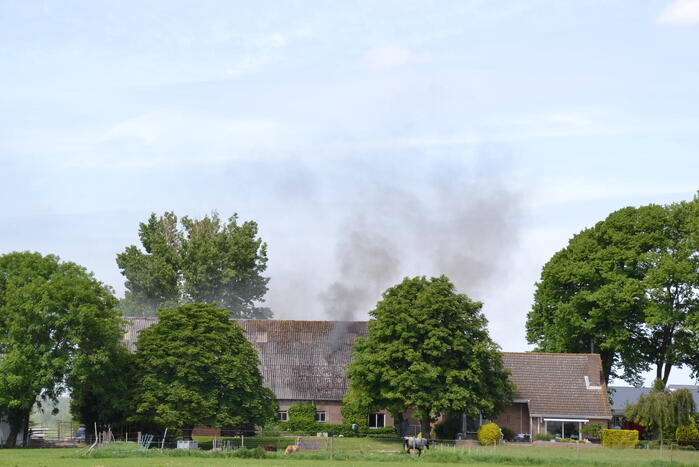 Grote brand in boerenschuur