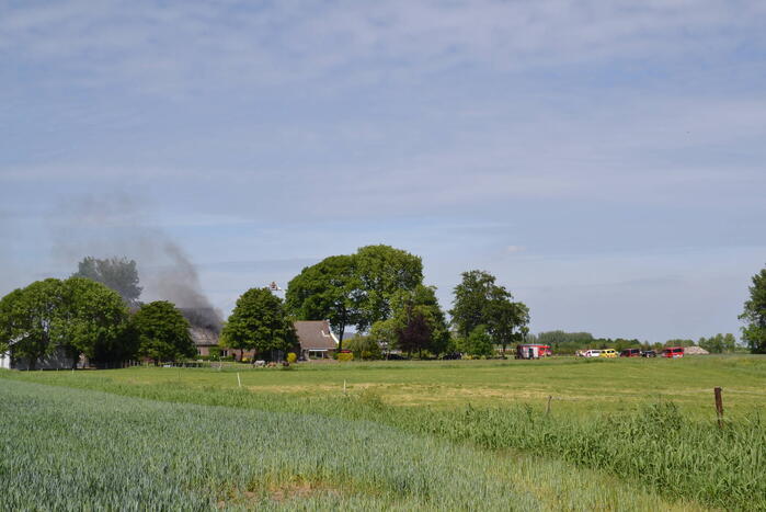Grote brand in boerenschuur