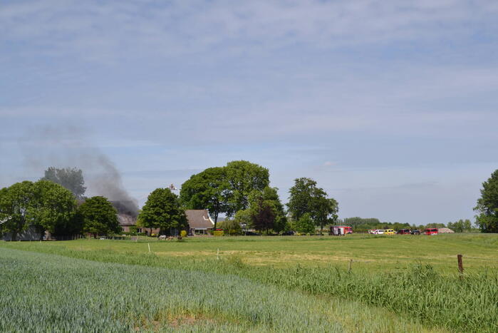 Grote brand in boerenschuur