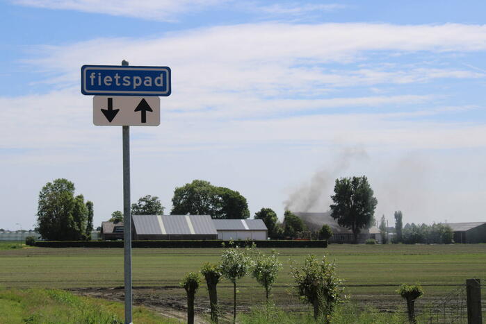 Grote brand in boerenschuur