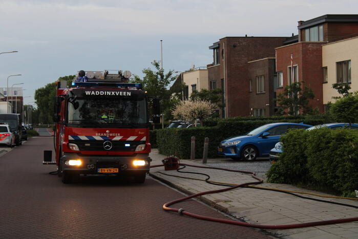 Hevige brand in elektrische auto