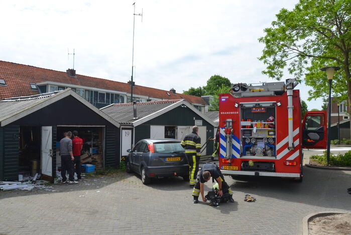 Brand in opslagloods snel geblust