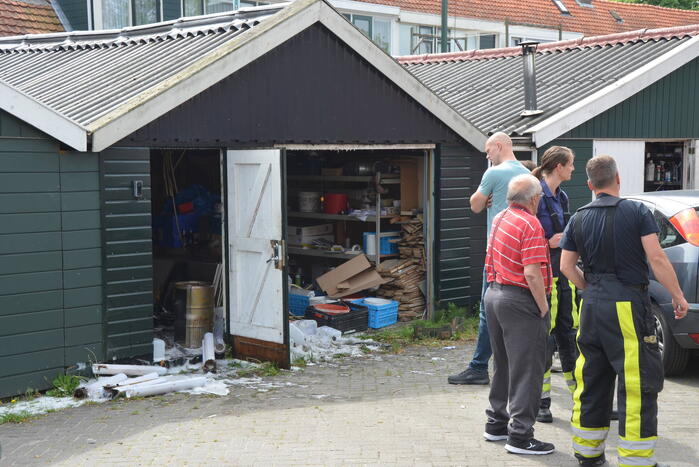 Brand in opslagloods snel geblust