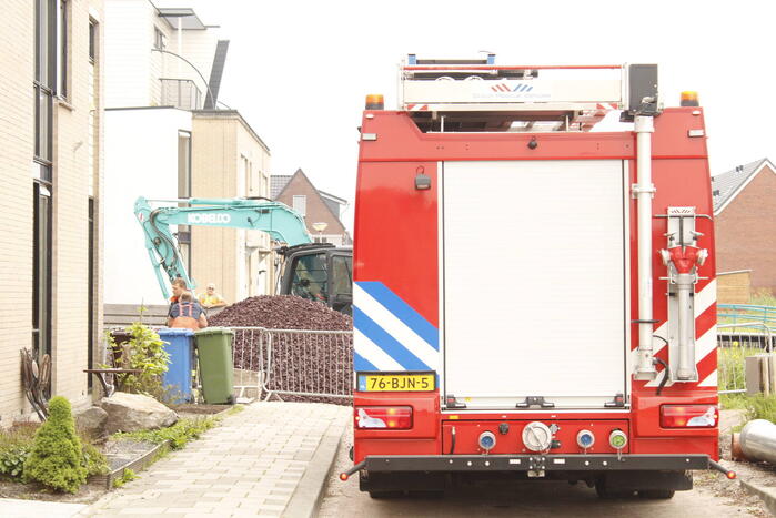 Gasleiding geraakt bij werkzaamheden