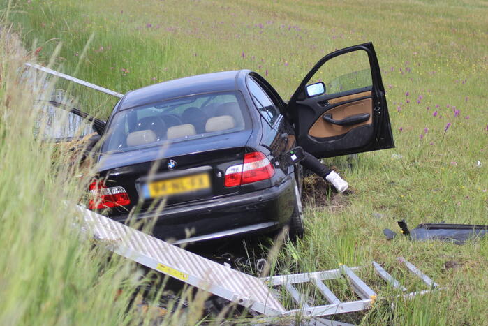 Auto met twee inzittenden belandt in het water