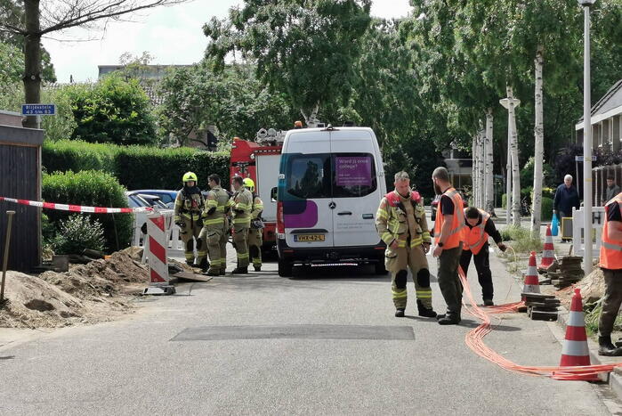Opnieuw gasleiding geraakt bij graafwerkzaamheden