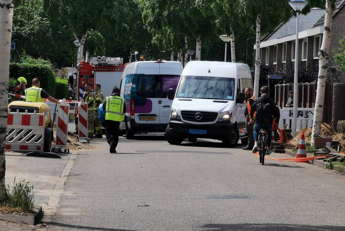 Opnieuw gasleiding geraakt bij graafwerkzaamheden