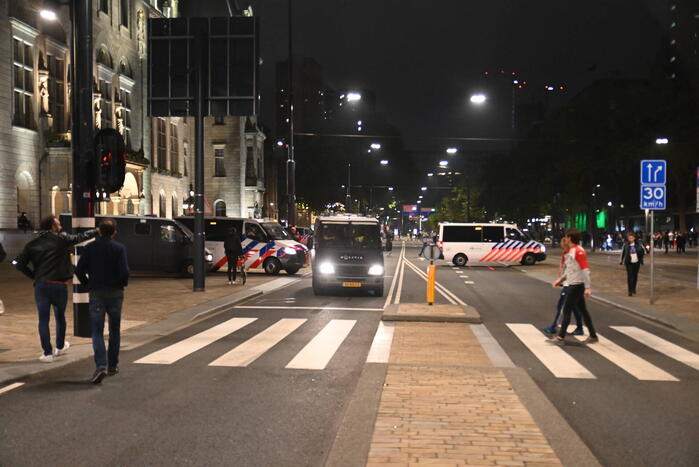 Veel politie op de been na verloren wedstrijd van Feyenoord