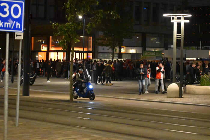 Veel politie op de been na verloren wedstrijd van Feyenoord