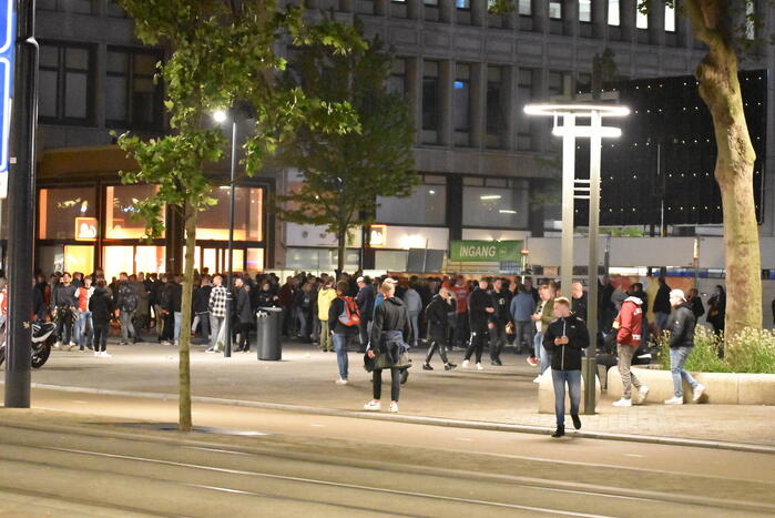 Veel politie op de been na verloren wedstrijd van Feyenoord