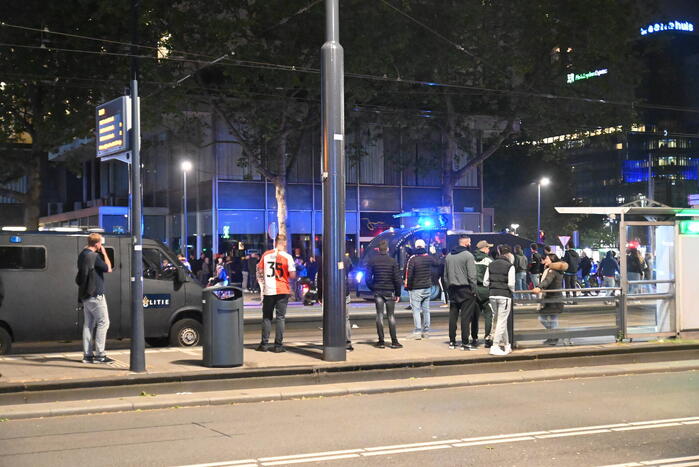 Veel politie op de been na verloren wedstrijd van Feyenoord