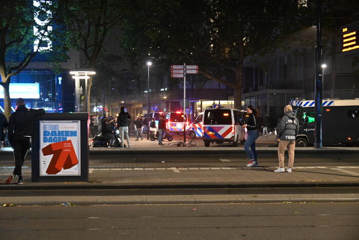 Veel politie op de been na verloren wedstrijd van Feyenoord