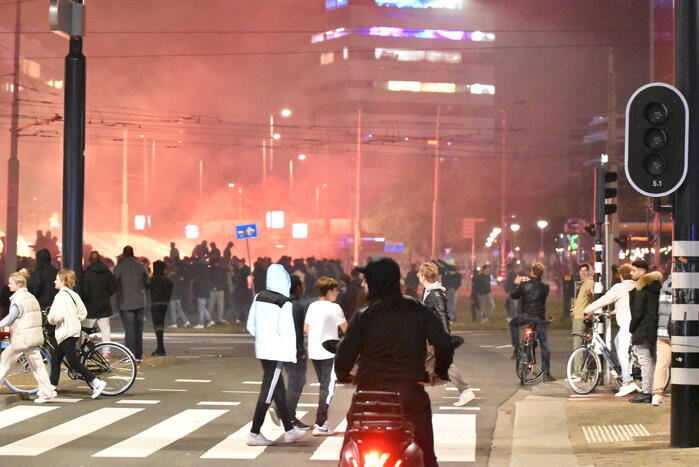 Veel politie op de been na verloren wedstrijd van Feyenoord