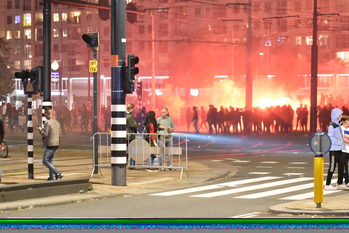 Veel politie op de been na verloren wedstrijd van Feyenoord