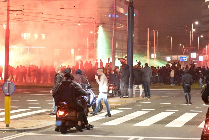 Veel politie op de been na verloren wedstrijd van Feyenoord