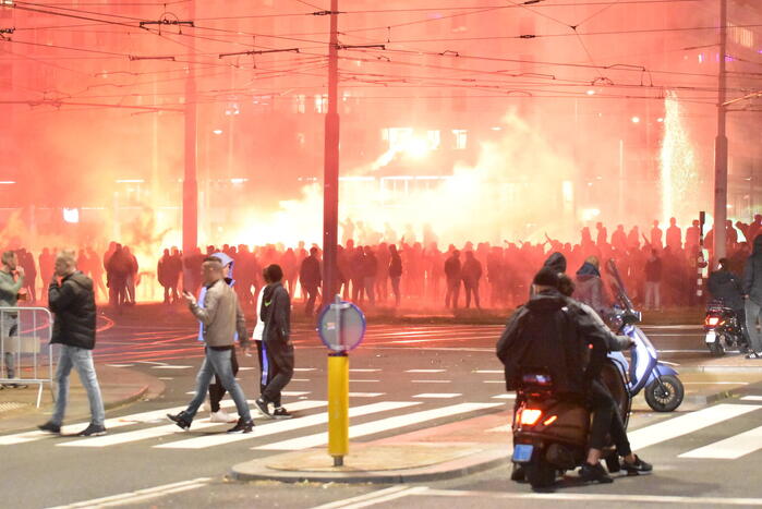 Veel politie op de been na verloren wedstrijd van Feyenoord