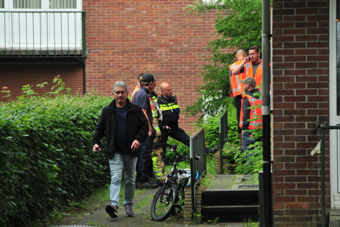 Gaslekkage in kelder van portiekflat