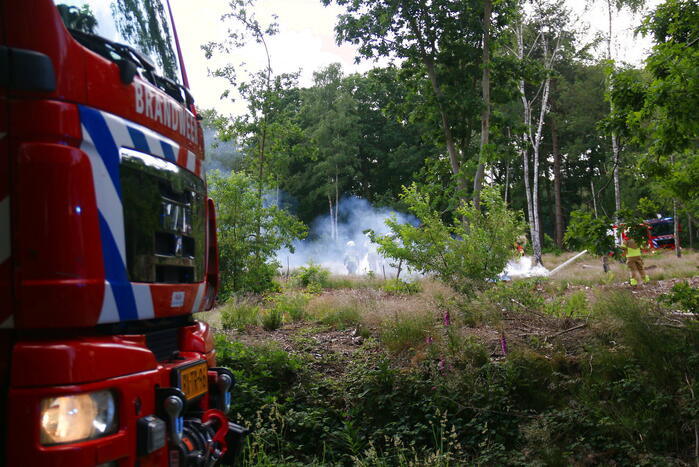 Brand in bosgebied
