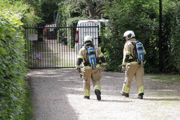 Gaslekkage in tuin van woning