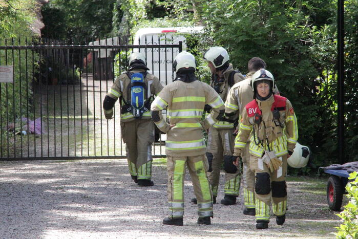 Gaslekkage in tuin van woning