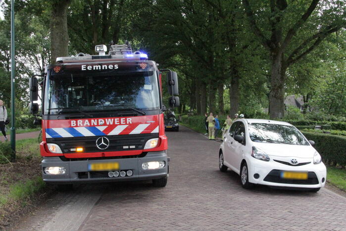 Gaslekkage in tuin van woning