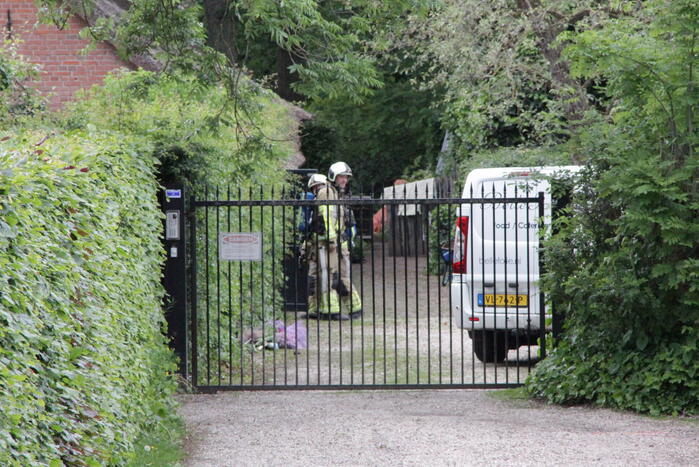 Gaslekkage in tuin van woning