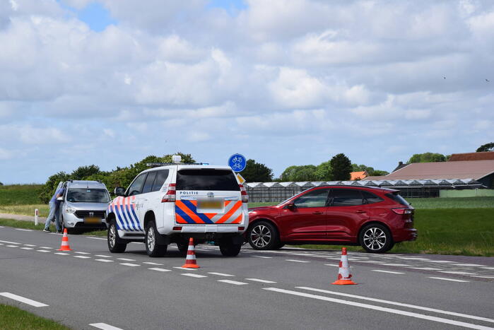 Fietser gewond bij botsing met auto