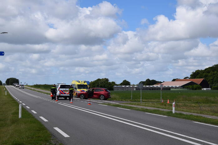 Fietser gewond bij botsing met auto