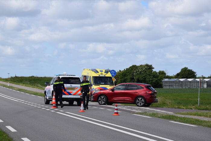 Fietser gewond bij botsing met auto