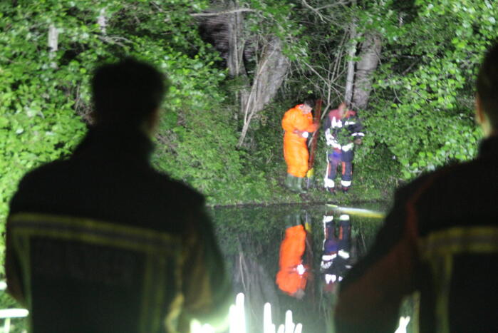 Hulpdiensten redden hond uit water