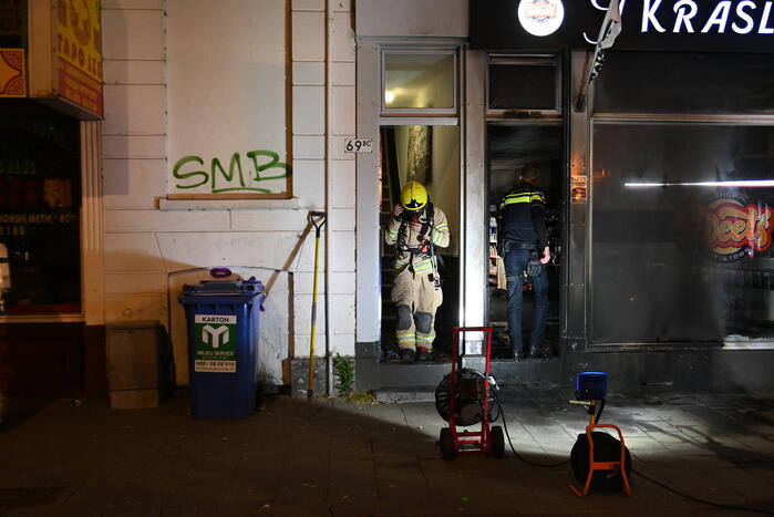 Woningen ontruimd door brandstichting bij winkel 't Kraslotje