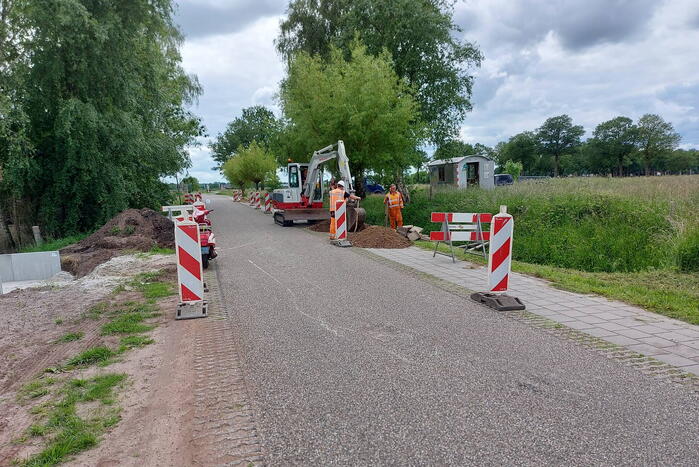Waterleiding geraakt tijdens werkzaamheden