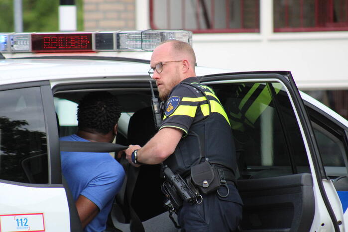 Veel politie bij aanhouding