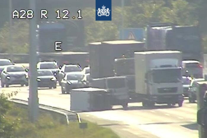 File door gekantelde aanhanger