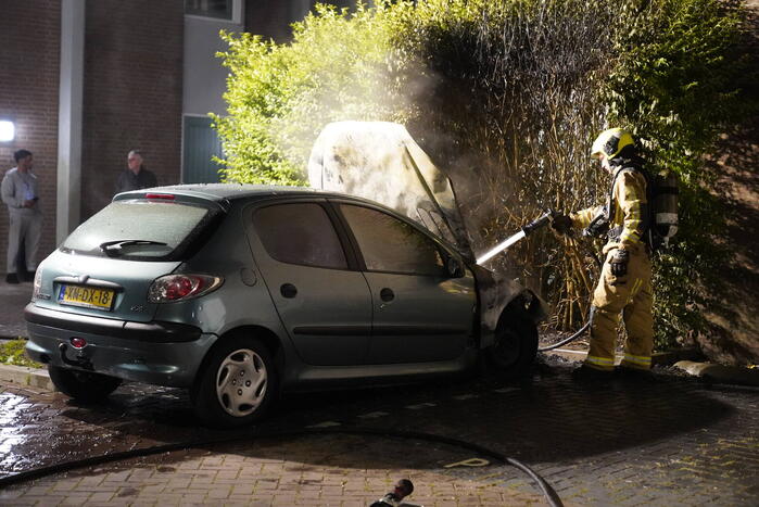 Auto brandt volledig uit
