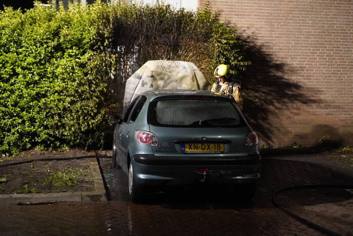 Auto brandt volledig uit