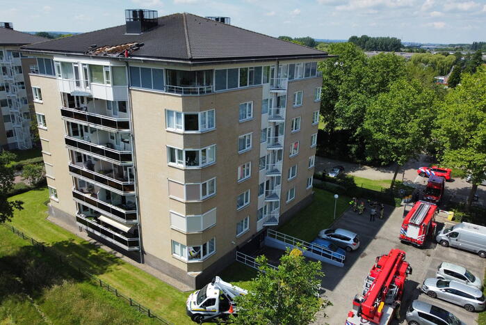 Dakdekker veroorzaakt brand bij werkzaamheden